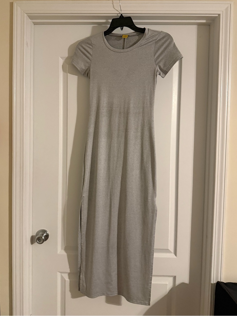 Daisy Silver Short-Sleeve Maxi Dress